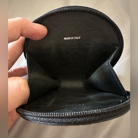 Burberry Beige-Black House Check PVC And Leather Round Coin Pouch - Picture 3 of 5